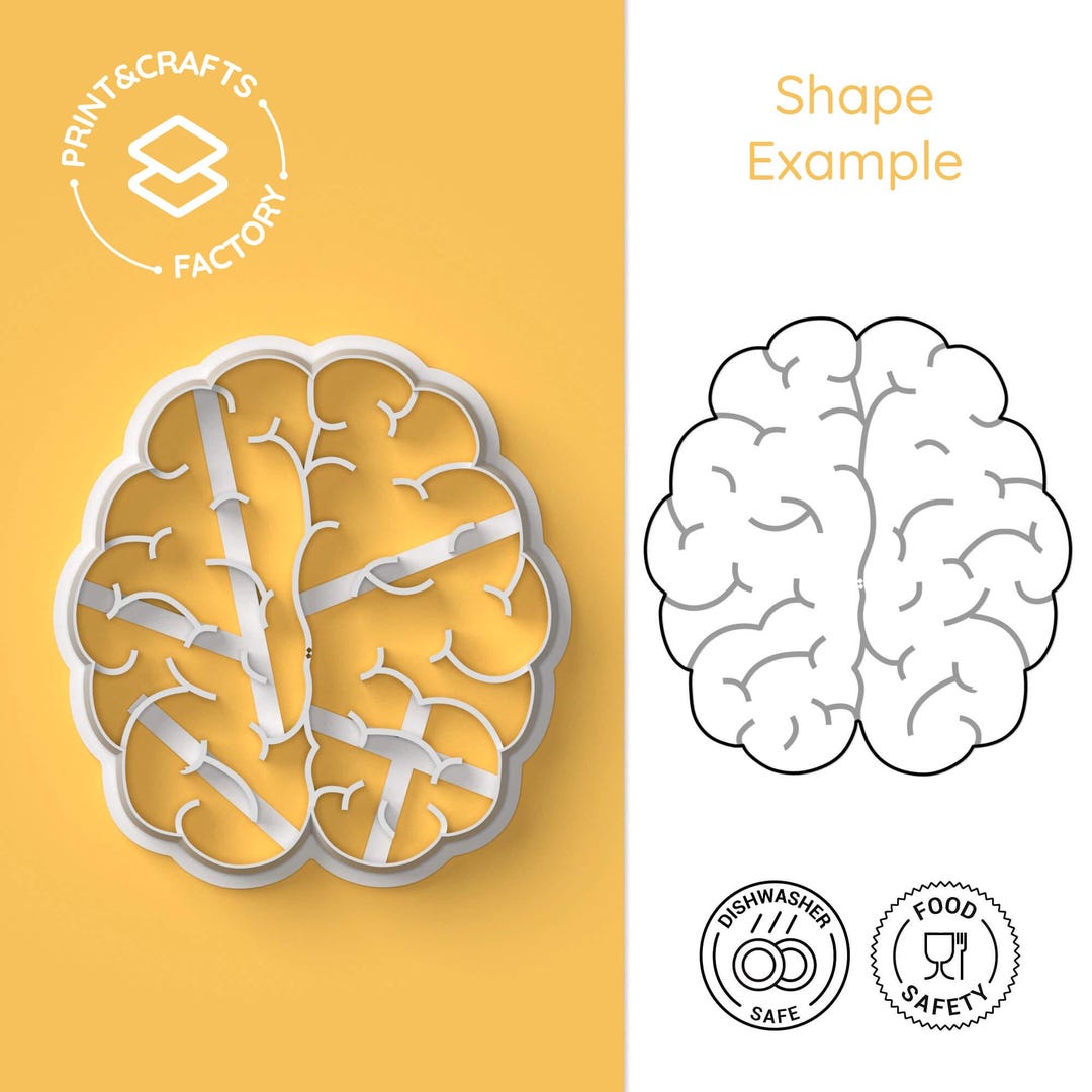 Human Cutter Shape Top Brain Cookie Cutter - Human Body, Mental, Function - Clever and Fun ...