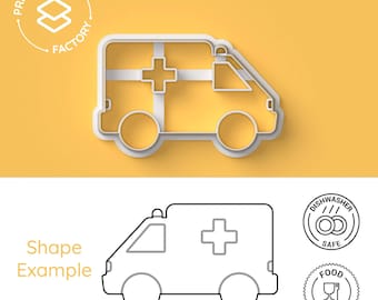 Ambulance Cookie Cutter - Emergency Vehicle, Paramedics, Life Saving - Lifesaving and Fun Biscuit Mold for Creative Baking