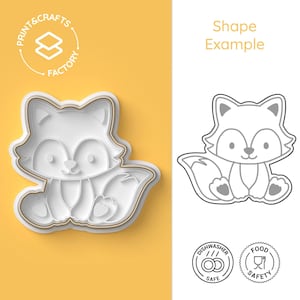 Simpatico tagliabiscotti a forma di volpe - Animale, dolce. Carino, amore, natura: stampo per biscotti adorabile e divertente per dolci creativi