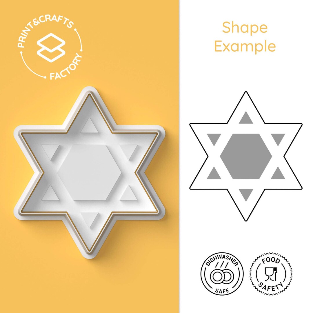 Star of David Cookie Cutter - Magen David, Symbol of Judaism, Jewish - Elegant and Symbolic ...