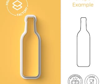 Wine Bottle Cookie Cutter - Party, Pub, Dinner, Happy Hour - Fun and Festive Biscuit Mold for Creative Baking