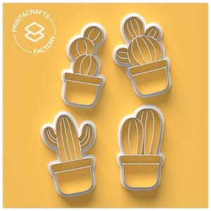 Set Tagliabiscotti Cactus - Piante, deserto, giardino, cactus e piante grasse - Stampo per biscotti divertente e pungente per dolci creativi