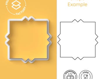 Islamic Tile Cookie Cutter – Geometric Arabesque Biscuit Mold, Traditional Pattern Baking Tool, Decorative Cookie Cutter