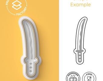 Foremka do ciastek w kształcie miecza samurajskiego – Katana, narzędzie do pieczenia w kształcie japońskiego wojownika, foremka do ciastek na imprezę w stylu sztuk walki, prezent w stylu japońskim