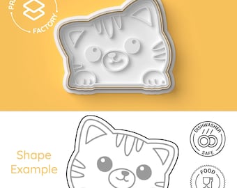 Cute Cat Cookie Cutter - Animal, Cute, Kitten, Feline Friends- Cute and Fun Biscuit Mold for Whimsical Baking