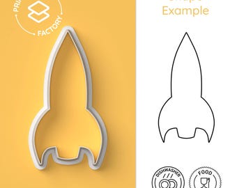 Rocket Ship Cookie Cutter – Space Biscuit Cutter for Fondant & Clay, Astronaut Baking Tool, Outer Space Party Favor, Kids Decor