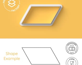 Parallelogram Cookie Cutter – Geometric Shape Biscuit Mold, Math Learning Baking Tool, Modern Cookie Cutter