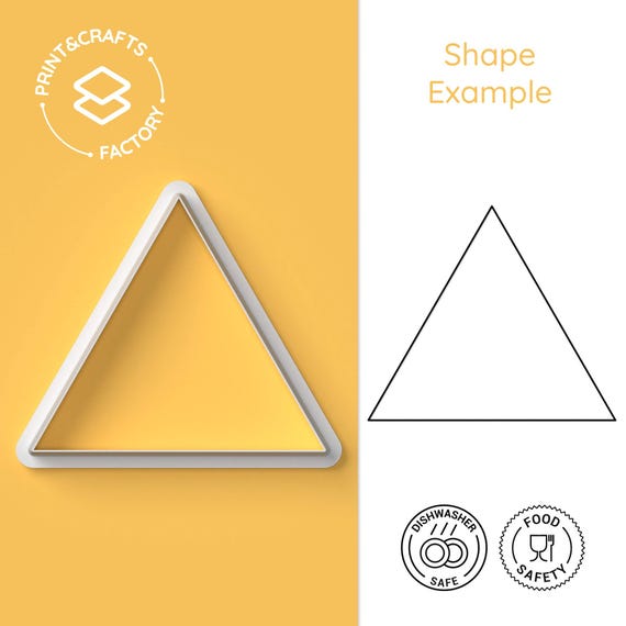 Equilateral Triangle Cookie Cutter – Geometric Biscuit Mold, Math Party Baking Tool, Educational Cutter, Kids Learning Activity