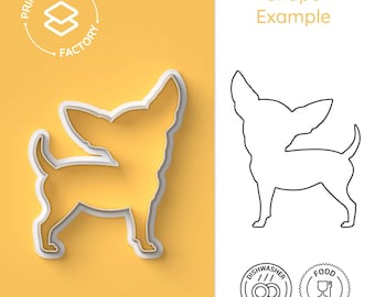 Dog Chihuahua Cookie Cutter - Animal, Mexico, Cute, Love, Puppy - Adorable and Fun Biscuit Mold for Creative Baking
