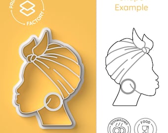 African Woman Cookie Cutter - World, Culture, Beauty - Elegant and Cultural Biscuit Mold for Creative Baking