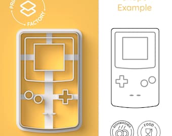 Retro Video Game Cookie Cutter - Vintage Games, Game Disk, Player - Nostalgic and Fun Biscuit Mold for Creative Baking