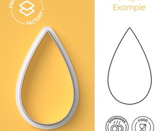 Drop of Water Cookie Cutter – Tear Drop Biscuit Mold, Raindrop Baking Tool, Weather Party Favor, Cute Nature Cookie Cutter