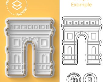 Arc of Triumph Cookie Cutter - Monument, France, French Revolutionary - Ancient and Fun Biscuit Mold for Creative Baking