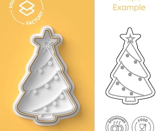 Christmas Tree Cookie Cutter - Christmas Decoration, Xmas - Festive and Fun Biscuit Mold for Creative Baking