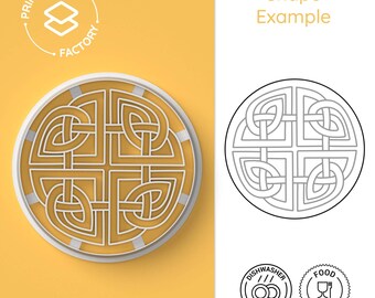 Celtic Shield Cookie Cutter - Pagan Symbol, Mythology, Design, Tattoo - Mystical and Fun Biscuit Mold for Creative Baking