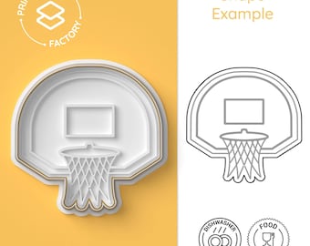 Basketball Hoop Cookie Cutter - Play, Out Door Sport - Sporty and Fun Biscuit Mold for Creative Baking
