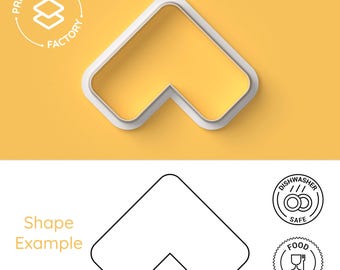 Rounded Arrow Cookie Cutter – Direction Symbol Biscuit Mold, Modern Shape Baking Tool, Kids & Classroom Cookie Cutter