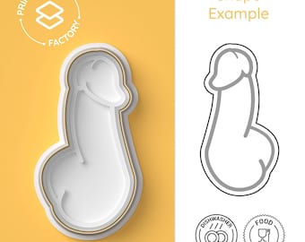 Penis Cookie Cutter - Adult, Anatomy, Human Body - Playful and Fun Biscuit Mold for Creative Baking