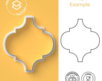 Cortador de galletas con diseño de mosaico marroquí arabesco: rompecabezas, tendencia de diseño, mosaico para pared o piso: molde elegante y divertido para galletas para hornear de forma creativa