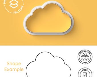 Simple Cloud Cookie Cutter – Baby Shower, Soft, Sweet, Playful – Adorable and Magical Biscuit Mold for Baking Joy