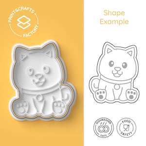Formina per biscotti Shiba Inu - Animale, Cane, Giappone, Dolce, Carino, Cartone Animato - Stampo per biscotti adorabile e divertente per dolci creativi