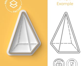 Pyramid Cookie Cutter – Geometric Pyramid Shape Biscuit Mold, 3D Geometry Baking Tool, Minimalist Cookie Cutter