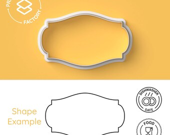 Plaque Frame Cookie Cutter - Decorative, Wall Plaque Desgin - Elegant and Fun Biscuit Mold for Creative Baking