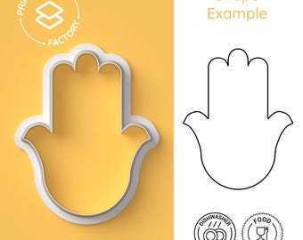 Hamsa Cookie Cutter - Judaism, Islam, Christianity - Elegant and Classic Biscuit Mold for Creative Baking