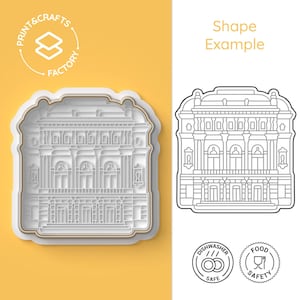 Opéra Comique Cookie Cutter – Paris Theater Landmark Biscuit Mold, French Architecture Baking Tool, Cultural Gift, Opera House Cookie