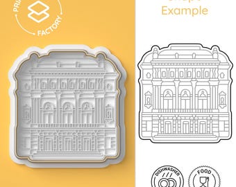 Opéra Comique Cookie Cutter – Paris Theater Landmark Biscuit Mold, French Architecture Baking Tool, Cultural Gift, Opera House Cookie