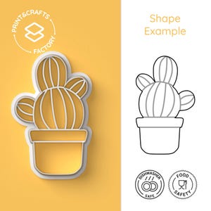 Formina per biscotti a forma di cactus - Piante, deserto, giardino, cactus e piante grasse - Stampo per biscotti divertente e pungente per dolci creativi