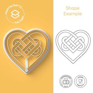 Heart Celtic Cookie Cutter - Pagan Symbol, Mythology, Design, Tattoo - Mystical and Fun Biscuit Mold for Creative Baking