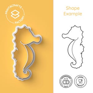Tagliapasta a forma di cavalluccio marino - Mare, barriere coralline - Adorabile e divertente stampo per biscotti per una cottura creativa
