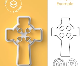 Celtic Cross Cookie Cutter - Cross, Symbol, Celtic Culture, Medieval Art - Symbolic and Mystical Biscuit Mold for Creative Baking