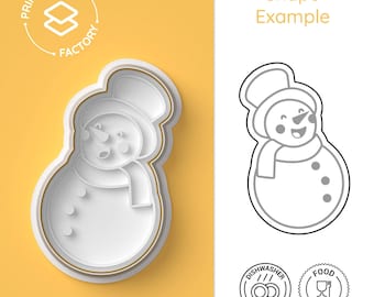 Cortador de galletas de muñeco de nieve, decoración navideña, Navidad, molde de galletas festivo y divertido para hornear creativo