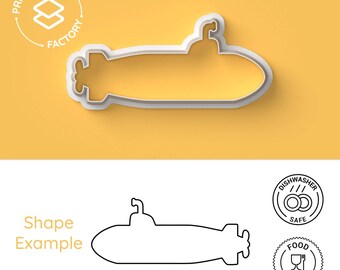 Submarine Cookie Cutter – Underwater Biscuit Cutter for Fondant & Clay, Ocean Baking Tool, Nautical Party Favor, Sea Theme Decor