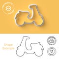Scooter Cookie Cutter - Motorcycle, Bike, Two Wheeler, Mechanic - Thrilling and Fun Biscuit Mold for Creative Baking product logo