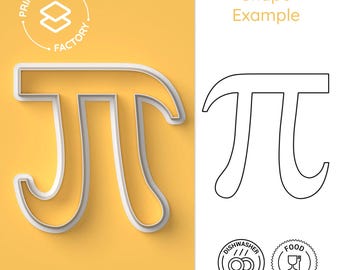 Pi Symbol Cookie Cutter – Math Biscuit Cutter for Fondant & Clay, Mathematics Baking Tool, Teacher Gift, STEM Party Favor