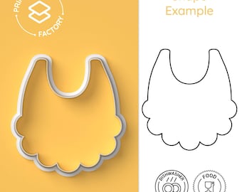 Ausstechform für Babylätzchen – Baby Bib Bliss, Babyparty – süße und entzückende Keksform für kreatives Backen