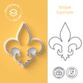 Fleur de Lis Cookie Cutter - France, Royal Symbol, French Monarchy - Elegant and Classic Biscuit Mold for Creative Baking product logo