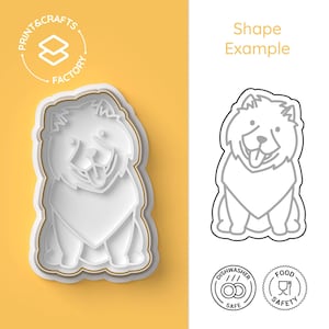 Chow Chow Cartoon Cookie Cutter - Animal, Dog, Chine, Sweet, Cute - Adorable and Fun Biscuit Mold for Creative Baking