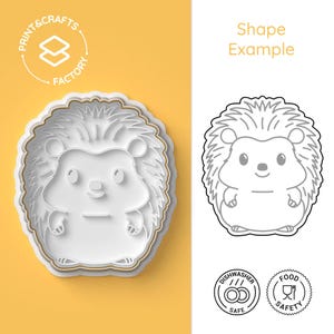 Simpatico tagliabiscotti a forma di riccio - Animali, cartoni animati, carini, spine, natura, animali notturni - Stampo per biscotti adorabile e divertente per dolci creativi