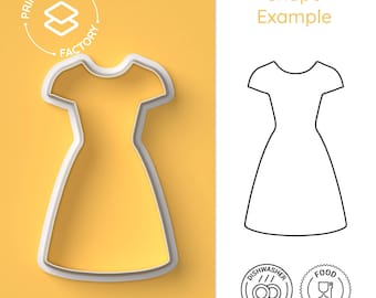 Dress Cookie Cutter - Clothes, Fashion, Gown, Casual Dress - Elegant and Fun Biscuit Mold for Creative Baking