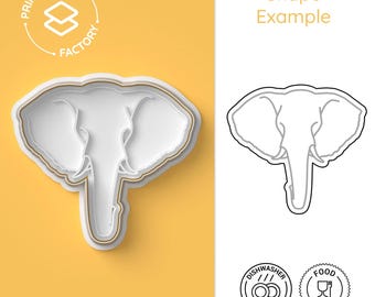 Elephant Head Cookie Cutter - Animal, Savannah, Nature - Adorable and Fun Biscuit Mold for Creative Baking