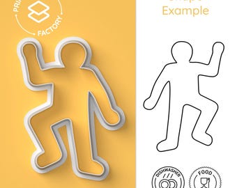 Dead Body Cookie Cutter – Halloween Biscuit Cutter for Fondant & Clay, Spooky Baking Tool, Horror Party Favor, Creepy Decor