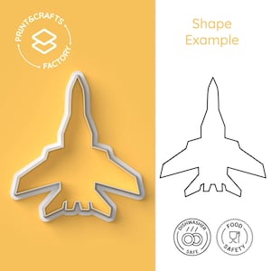 Airplane Jet Cookie Cutter - Fighter Jet, Military Jet, Aircraft - High-Flying and Fun Biscuit Mold for Creative Baking