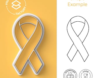 Emporte-pièce en ruban de sensibilisation – Cause, charité, campagne – Moule à biscuits significatif et amusant pour une pâtisserie ciblée