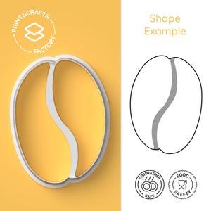 Tagliapasta a forma di chicchi di caffè - Energia, amanti del caffè, espresso - Stampo per biscotti aromatico e divertente per una cottura creativa