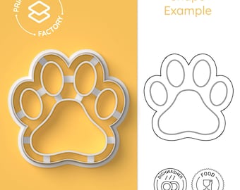 Stampo per biscotti con stampa di zampe - Animale, quercia, grizzly - Stampo per biscotti selvaggio e divertente per dolci creativi