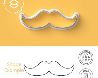 Mustache Cookie Cutter - November no Shave, Vintage, Classic - Unique and Fun Biscuit Mold for Creative Baking